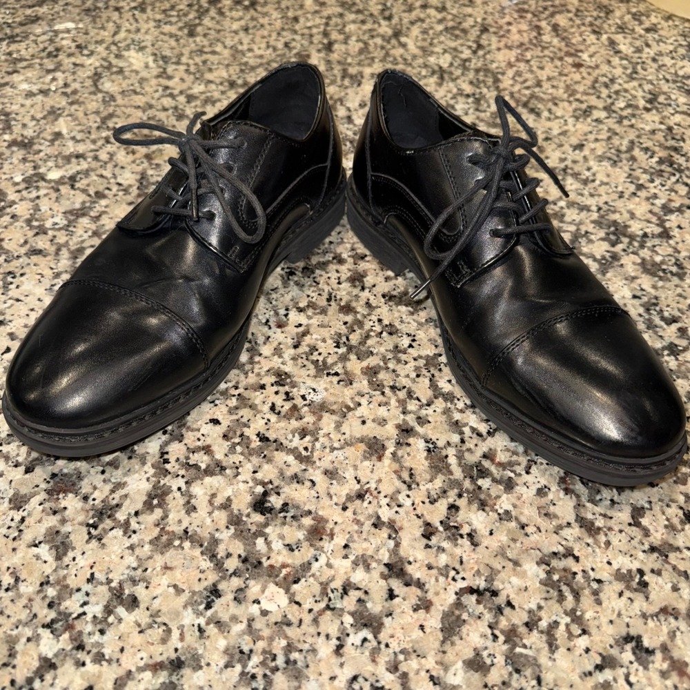 IZOD Nashblk Mens Black Lace Up Dress Shoes Size 7.5 M